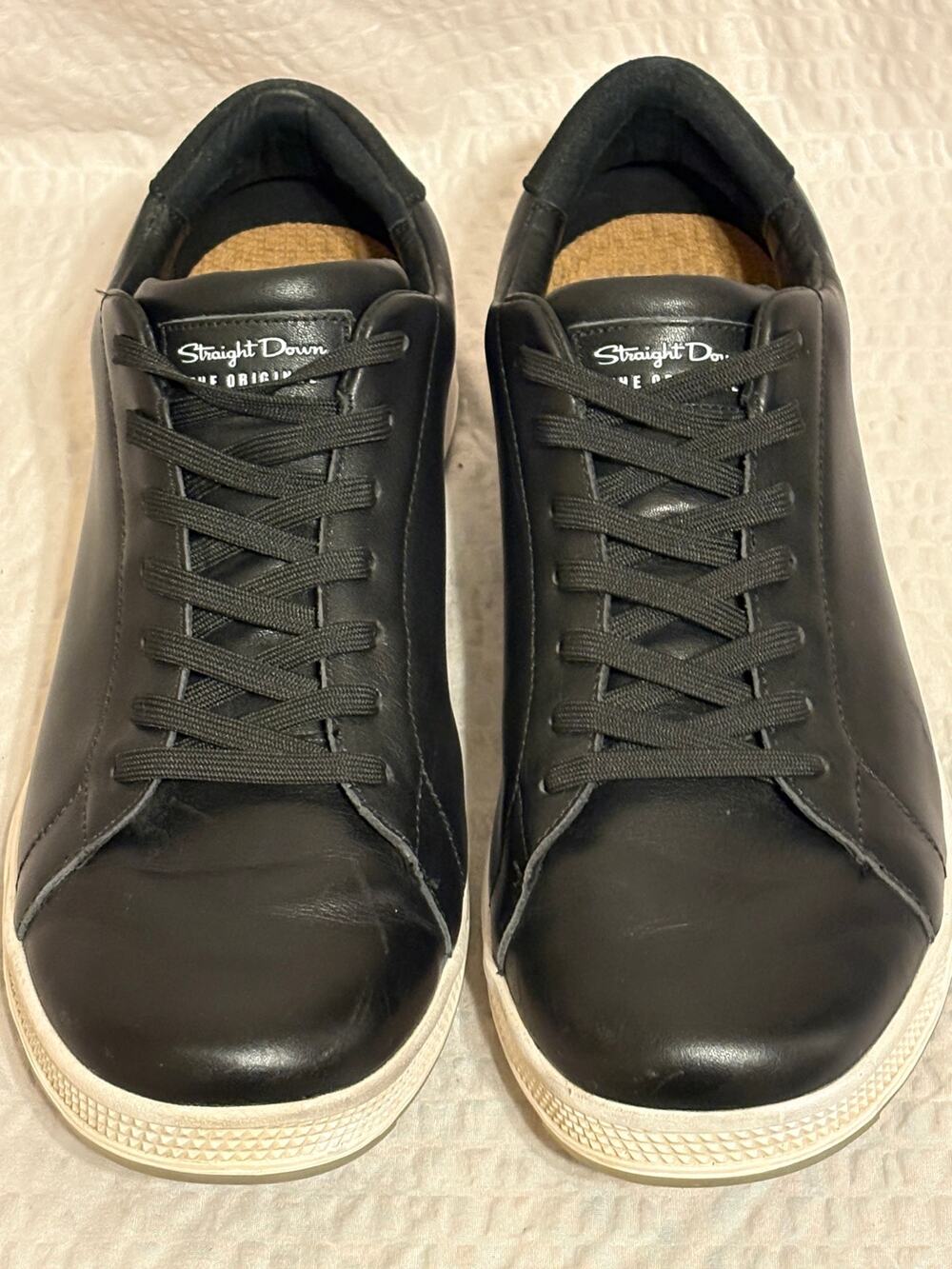 Straight Down The Original Black Leather Sneaker/Court/Golf Shoes Men’s Size 11